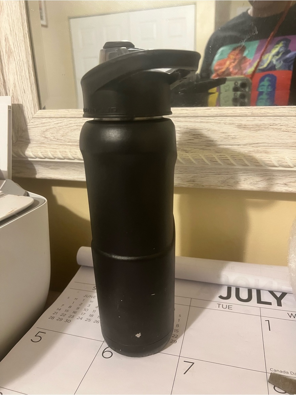Under Armour Black Stainless-Look Sports Water Bottle